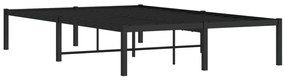 Estrutura de cama 120x190 cm metal preto