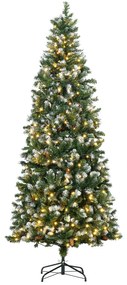 HOMCOM Árvore de Natal Artificial com Luzes LED Altura 230 cm Árvore d