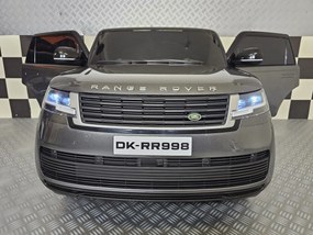 Carro elétrico para crianças RANGE ROVER VOGUE 24V, 2 Lugares, Pneus Borracha, Assento pele, Luzes Cinzento