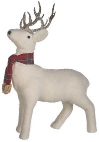 Figura decorativa rena 48 cm branco MUSTOLA Beliani