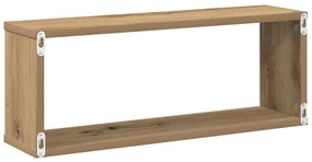 Prateleiras parede cubo 6 pcs deriv. madeira carvalho artisiano