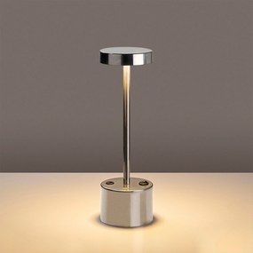 Candeeiro de Mesa Keyf – Cromado – Diâmetro 9 cm, Altura 28 cm