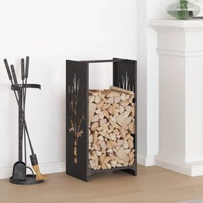 Suporte para lenha 40x30x80 cm aço laminado a frio preto