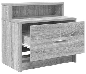 Mesa de cabeceira com gaveta 51x31x47 cm cinzento sonoma