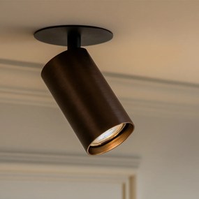 Foco embutido moderno bronze escuro GU10 50mm - Chels
