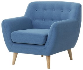 Poltrona em tecido azul MOTALA Beliani