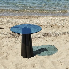 Mesa de Centro Thales – Preto e Azul – 50x50x50 cm