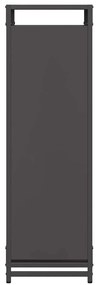 Suporte para lenha 90x28x90 cm aço laminado a frio preto