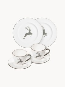 Conjunto de café artesanal Grauer Hirsch, 2 pessoas, 6 uni.