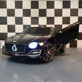 Carro eletrico infantil 12V Bentley EXP , pneus Borracha, Assento de couro, Controlo Remoto PRETO
