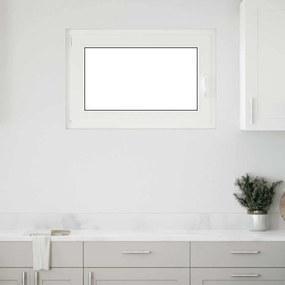 vidaXL Janela de porão "RISOR" 90x70 cm oscilobatente DIN esquerda branca