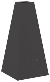 Fogareiro vidaXL com Armazenamento de Toras Preto 50x50x100 cm Aço