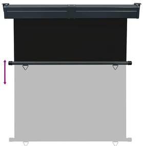 Toldo lateral para varanda 175x250 cm preto