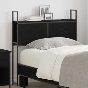 vidaXL Cabeceira de armazenamento com cabeceira Carvalho preto 75 cm