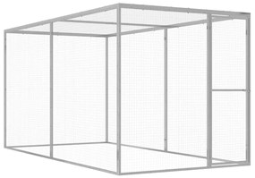 Jaula para gatos 3x1,5x1,5 m aço galvanizado