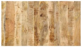 vidaXL Cabeceira 140 cm madeira de mangueira áspera maciça
