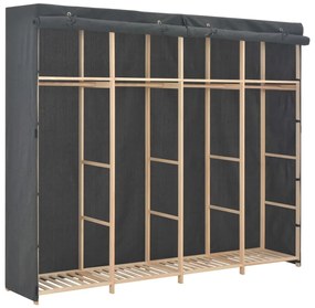 Roupeiro 200x40x170 cm tecido cinzento
