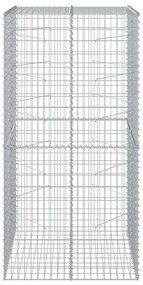 Cesto gabião com cobertura 100x100x200 cm ferro galvanizado