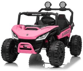 Jipe elétrico para crianças T-REX Ride 4x4, 2 Lugares, 24V, leitor MP3, bateria de lítio, Rodas EVA, controlo remoto, luzes LED Rosa