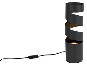 Moderne tafellamp zwart met goud - Stream Moderno