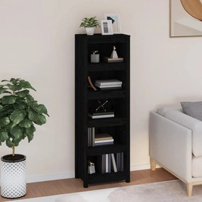 vidaXL Estante 50x35x154 cm madeira de pinho maciça preto