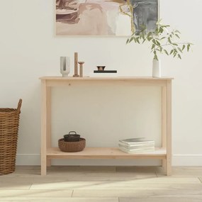 vidaXL Mesa consola 110x40x80 cm madeira de pinho maciço