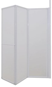 Cabine de duche dobrável formato L 70x120x137 cm 4 painéis