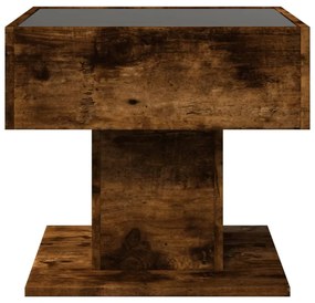 Mesa de centro c/ LEDs 50x50x45 madeira processada