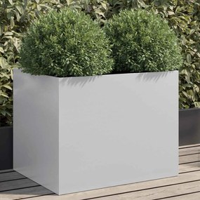 Vaso/floreira 62x47x46 cm aço galvanizado prateado