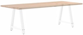 Pés para mesa de jantar em formato A, 2 peças, branco, 70x(72-73) cm,