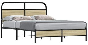 Estrutura cama s/ colchão derivados de madeira carvalho sonoma