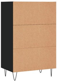 Armário alto 57x35x90 cm derivados de madeira preto