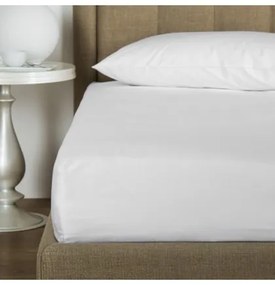 lençol de baixo ajustável 160x200 + 30 cm - Lençol capa cama 160 - Lençol branco algodão percal: Branco cama 160cm / 160 x 200 + 30 cm