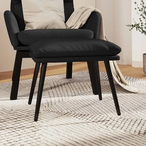 vidaXL Apoio de pés 45x29,5x35 cm couro artificial preto brilhante