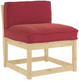 vidaXL Almofada de palete para encosto Vinho Vermelho 80 x 40 x 12 cm