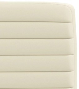 Cadeiras de jantar 6 pcs couro artificial cor creme