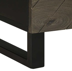 Mesa de cabeceira 40x33x46 cm madeira de mangueira maciça preto
