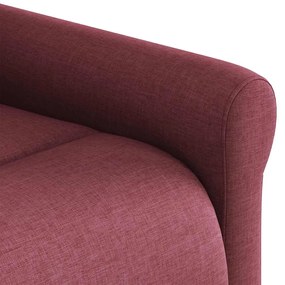Poltrona reclinável elevatória tecido vermelho tinto