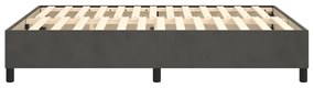 Estrutura de cama sem colchão 140x190 cm veludo cinzento-escuro