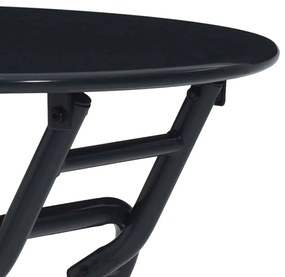 Mesa de Jardim Dobrável Antracite Ø50x72 cm Aço