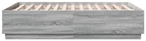 Estrutura de cama 135x190 cm derivados de madeira cinza sonoma
