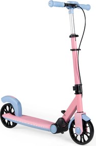 Trotinete dobrável para crianças +6 anos 2 rodas iluminadas com Guiador ajustável em 3 alturas Plataforma antiderrapante Rosa