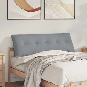 vidaXL Travesseiro para Costas Cinzento-claro 140 x 19 x 50 cm tecido