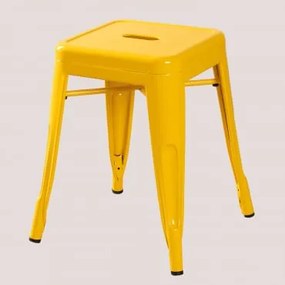 Pack De 2 Bancos Baixos Empilháveis De 45 Cm Em Aço Lix Amarelho Amarelho Intenso - Sklum