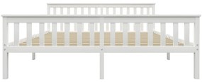 Estrutura de cama em pinho maciço 180x200 cm branco