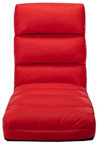 Colchão dobrável couro artificial vermelho