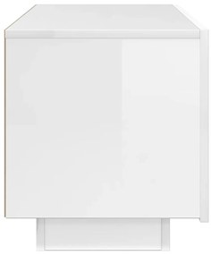 Móvel de TV 100x35x40 cm contraplacado branco brilhante