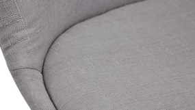 Cadeira de cozinha e sala de jantar Borneo em tecido com estrutura em Cor Nogueira 48 x 84 x 55 cm Cinzento