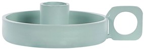 Conjunto de 2 castiçais em metal verde menta ø 9 cm CHORIO Beliani