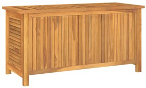 Caixa de arrumação p/ jardim com saco 114x50x58 cm teca maciça